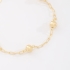 PU-00975 PULSEIRA BANHADA A OURO 18K COM ESFERAS E ELOS ALONGADOS