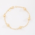 PU-00975 PULSEIRA BANHADA A OURO 18K COM ESFERAS E ELOS ALONGADOS