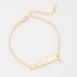 PU-00980 PULSEIRA BANHADA A OURO 18K COM PLAQUINHA FÉ E PONTO DE LUZ.