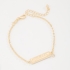 PU-00982 PULSEIRA BANHADA A OURO 18K COM PLAQUINHA GRATIDÃO E PONTO DE LUZ.