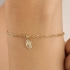 PU-01021-PULSEIRA BANHADA A OURO 18K COM MEDALHA OVAL DE N. S. DAS GRAÇAS