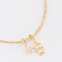 PU-01025 PULSEIRA BANHADA A OURO 18K COM PINGENTE DE MENINO E CORAÇÃO CRAVEJADO EM ZIRCÔNIA