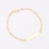 PU-01047 PULSEIRA COM CHAPA LISA PARA GRAVAÇÃO E CORRENTE ELO GRUMET