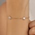 PU-01056-PULSEIRA COM TRÊS ZIRCÔNIAS REDONDAS CRISTAL
