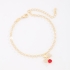 PU-01057-PULSEIRA COM PINGENTE DE CEREJA CRAVEJADA EM ZIRCÔNIAS