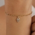 PU-01068-PULSEIRA ELOS COM PINGENTE MÃO DE FÁTIMA