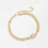 PX-0043 PULSEIRA BANHADA A OURO 18K COM TRIPLA CORRENTE E DETALHES CRAVEJADOS