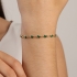 PX-0056 PULSEIRA BANHADA A OURO 18K COM PINGENTES DE CORAÇÃO COM ZIRCÔNIAS