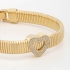 PX-0108 PULSEIRA BANHADA A OURO 18K ARTICULADA E PINGENTE DE CORAÇÃO CRAVEJADO