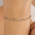 PX-0123 PULSEIRA BANHADA A OURO 18K COM ZIRCÔNIAS RETANGULARES