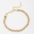 PXM-0119-PULSEIRA BANHADA A OURO 18K EM CORDÃO BAIANO COM DETALHES EM TRÊS TONS