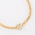 PXR-0037 PULSEIRA COM ESTILO MALHA LAMINADA E BERLOQUE EM COROA CRAVEJADO EM ZIRCÔNIAS