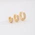 TAC-0009 TRIO DE ARGOLAS BANHADOS A OURO 18K CRAVEJADOS EM ZIRCÔNIAS