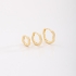TAC-0177 TRIO DE ARGOLA BANHADOS A OURO 18K COM DESIGN ONDULADO