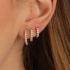 TAC-0193 TRIO DE BRINCOS DE CORAÇÃO TRABALHADO EM ZIRCONIA