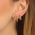 TAGL-00001 TRIO DE ARGOLA BANHADOS A OURO 18K COM DETALHES EM ZIRCÔNIAS