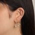 TAQ-00010-TRIO DE BRINCOS ARGOLINHAS BANHADOS A OURO 18K COM PÉROLAS
