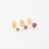TBF-00007 TRIO DE BRINCOS BANHADOS A OURO 18K EM ZIRCÔNIA