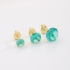 TBF-00027 KIT COM 3 PARES DE BRINCOS COM PEDRAS OVAIS