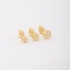 TBF-0052 TRIO DE BRINCOS COM PEDRAS LAPIDADAS REDONDAS
