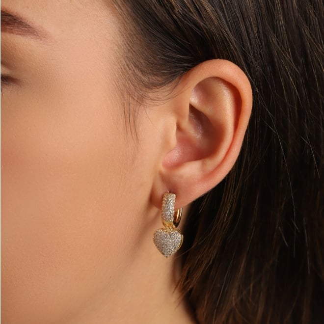 AC-0979 ARGOLA COM PINGENTE DE CORAÇÃO EM ZIRCÔNIAS
