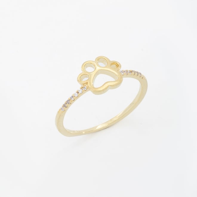 AN-01504 ANEL COM DETALHE DE PATINHA VAZADA EM ZIRCÔNIAS