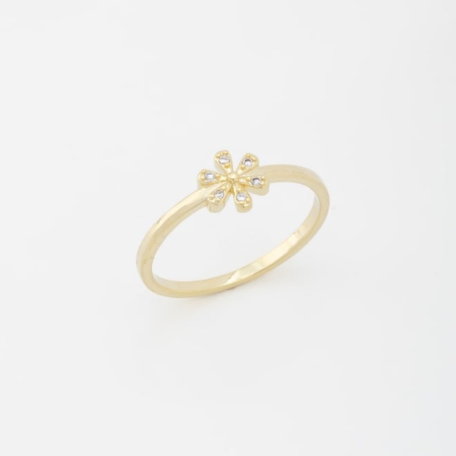 AN-01530 ANEL DE FLOR EM ZIRCÔNIAS