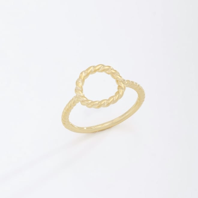 AN-01691 ANEL COM DETALHE CIRCULAR EM DESIGN TORCIDO