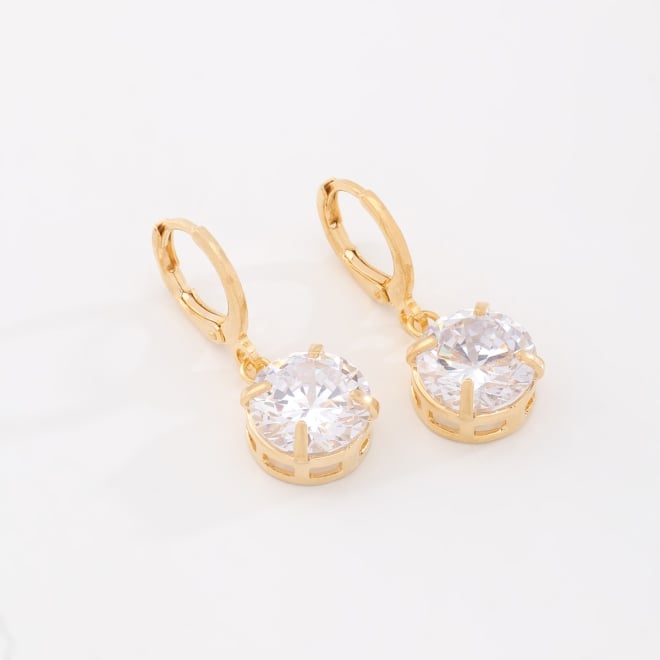 AQ-00033 BRINCO BANHADO A OURO 18K COM PEDRA EM ZIRCÔNIA