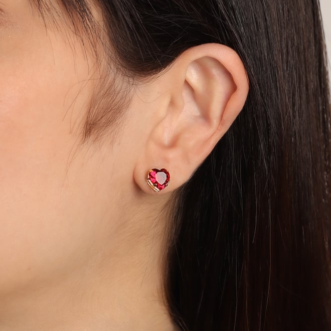 BF-00056 BRINCO BANHADO A OURO 18K COM ZIRCONIA EM FORMATO DE CORAÇÃO