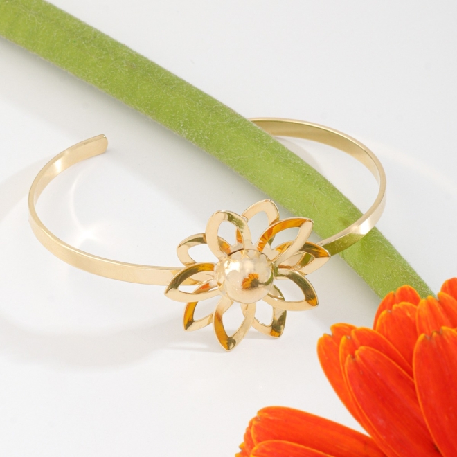 BL-00027 BRACELETE COM DESIGN EM FLOR
