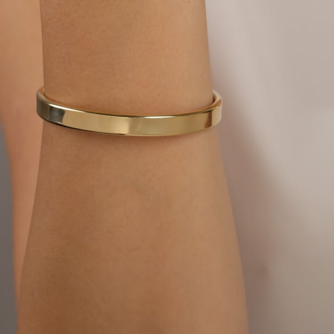 BL-00113 BRACELETE COM DESIGN LISO E ACABAMENTO POLIDO