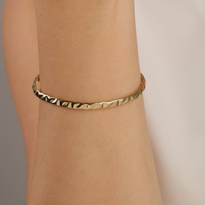 BL-00116 BRACELETE BANHADO A OURO 18K COM DESIGN TORCIDO