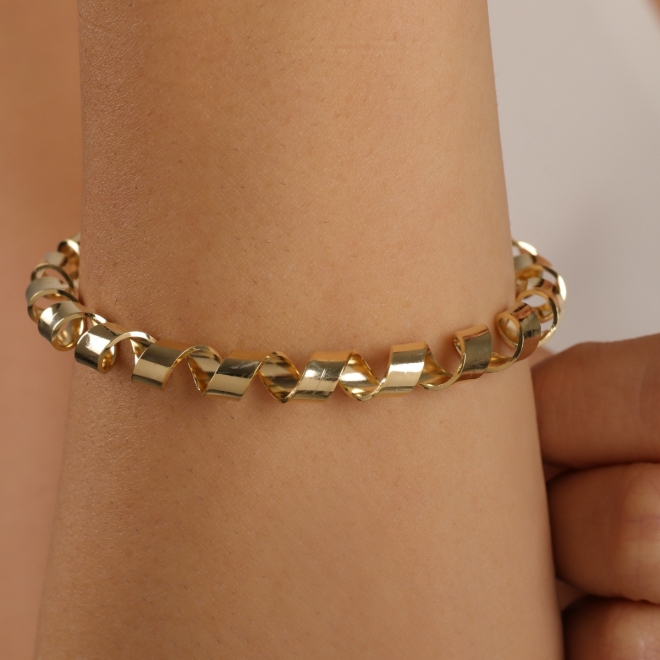 BL-00124 BRACELETE COM DESIGN ORGANICO 