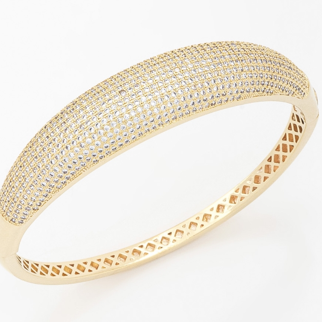 BLX-00051 BRACELETE COM SUPERFÍCIE EM ZIRCÔNIAS
