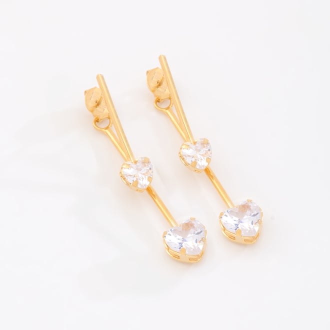 BR-00506 BRINCO BANHADO A OURO 18K DE CORAÇÃO 