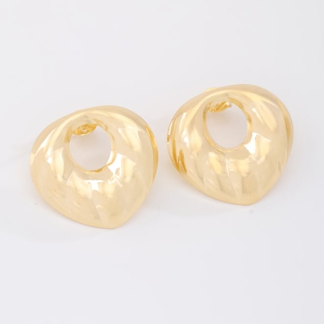 BR-01455 BRINCO BANHADO A OURO 18K COM DESIGN ORGÂNICO