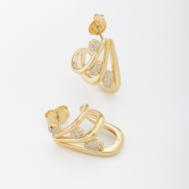 BR-01601 BRINCO ABERTO E ORNAMENTAÇÕES CIRCULARES COM MICRO ZIRCÔNIAS 