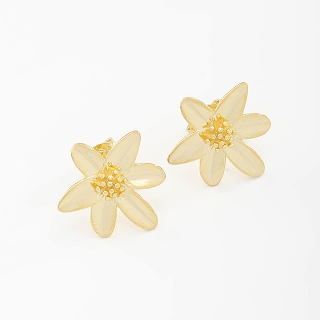BR-02437 BRINCO EM FORMATO DE FLOR COM DETALHES TEXTURIZADOS
