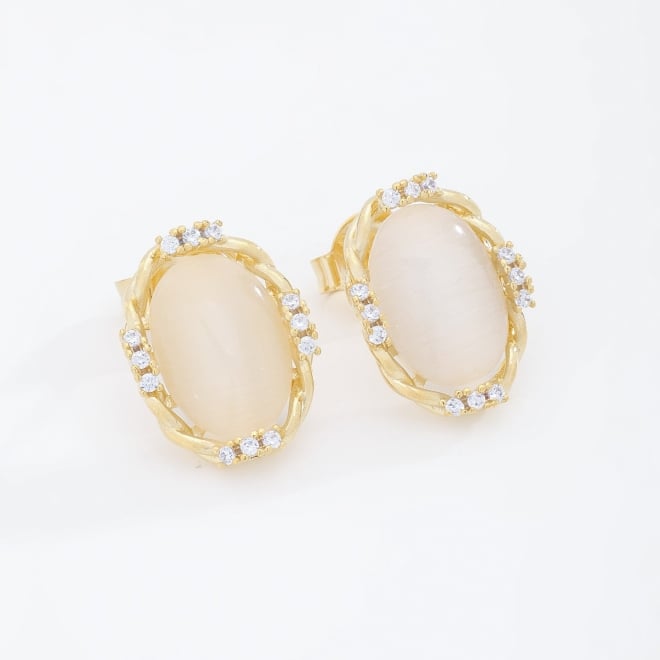BR-02756 BRINCO COM PEDRA OVAL EM TONS PEROLADOS