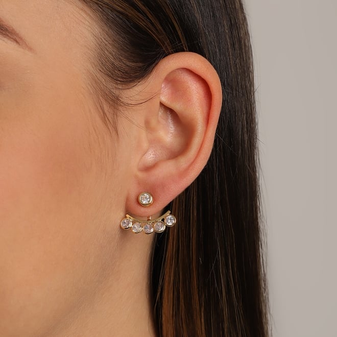 BR-02771 BRINCO BANHADO A OURO 18K COM DESIGN EM ZIRC&Ocirc;NIAS