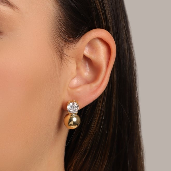 BR-02828 BRINCO COM DETALHE DE ZIRCÔNIA LAPIDADA E ESFERA