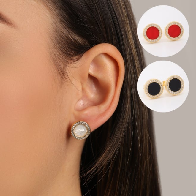 BR-02848 BRINCO BANHADO A OURO 18K COM DESIGN REDONDO