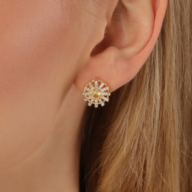 BR-03268-BRINCO FLOR COM ZIRCONIA