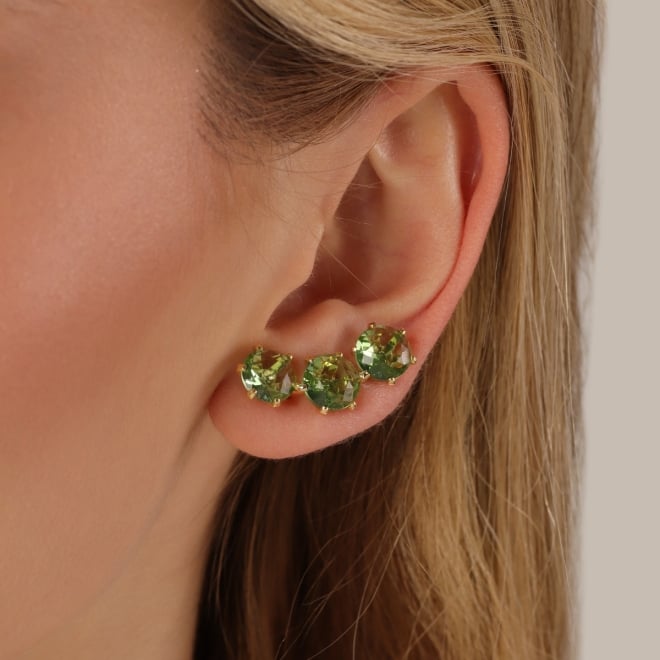 BR-03335-BRINCO EAR CUFF COM CRISTAIS REDONDOS