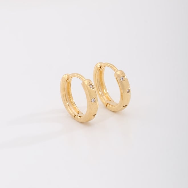 BTR-0848 BRINCO ARGOLA LISA COM ZIRCONIAS