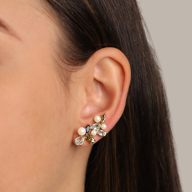 BX-0137 BRINCO EAR CUFF CRISTAL E PÉROLA SHELL