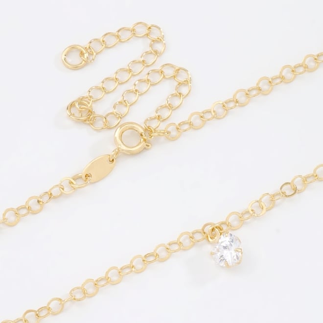 CH-0004 CHOKER BANHADA A OURO 18K COM CORRENTE DE ELOS DELICADOS E PINGENTE DE CORAÇÃO