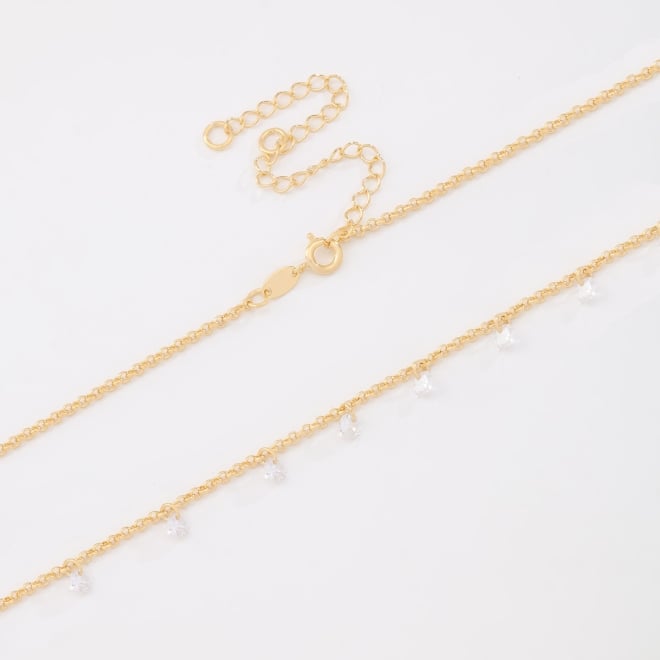 CH-0006-CHOKER COM PINGENTES DE ZIRCÔNIA CRISTAL