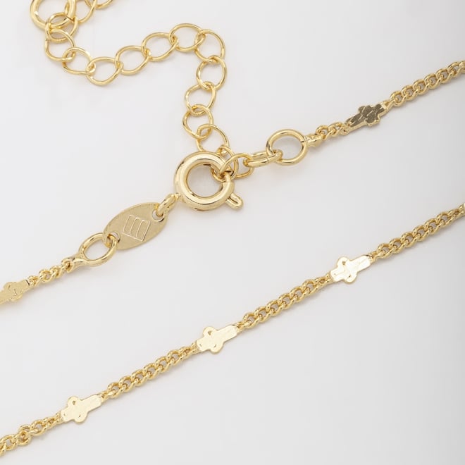 CH-0140 CHOKER BANHADO A OURO 18K COM DETALHES EM CRUZES